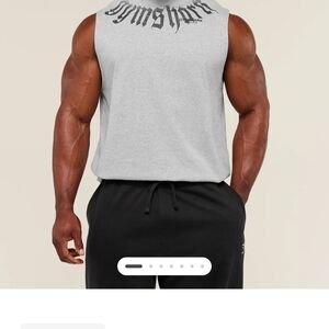 Gymshark Fade Graphic Tank Light Grey Core Marl Small